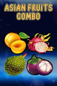 asian fruits combo logo